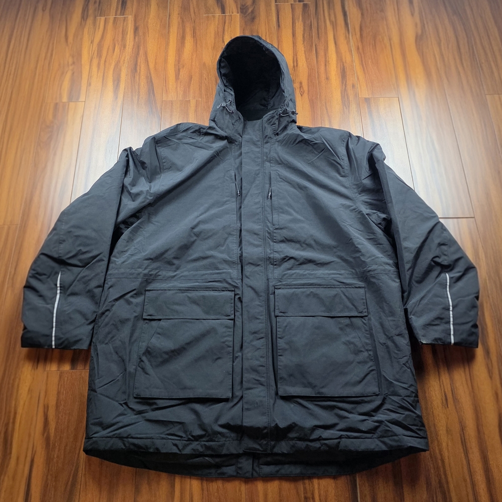 Lands' End Men's Squall Black Insulated Waterproof Winter Parka Size 3XL/T